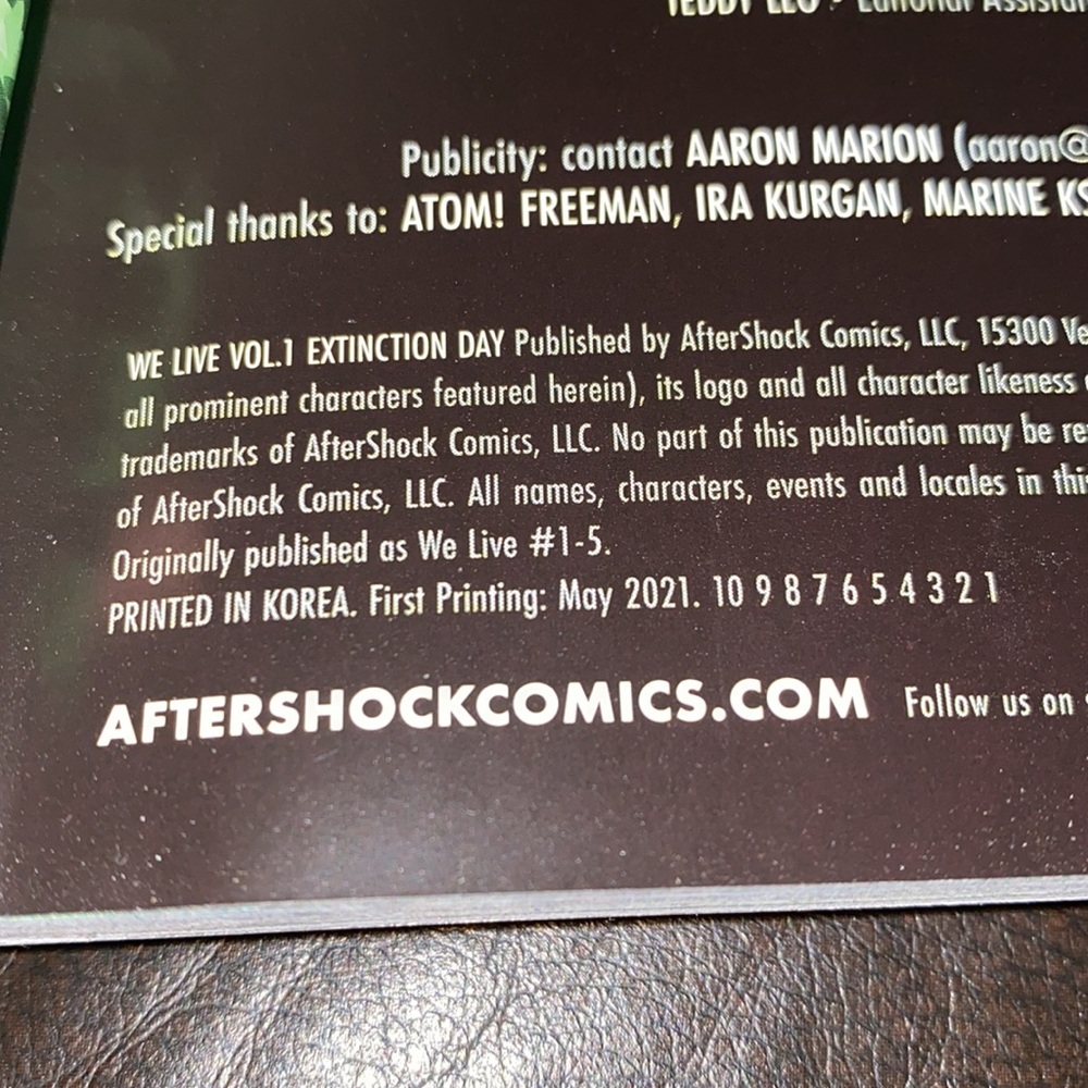 We Live Volume 1 Signed Card Included - Picture 6 of 6